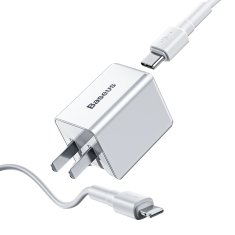 Baseus 18W PD Qucik USB Charger + PD 18W C-Ldata Cable for MacBook Pro/Air iPhone/iPad Pro