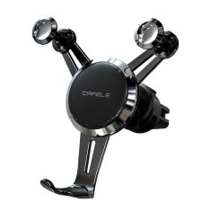 Cafele Aluminum Alloy Gravity Linkage Air Vent Car Phone Holder Car Mount for 4.7-6.5 Inch Smart Phone for iPhone for Samsung Xiaomi