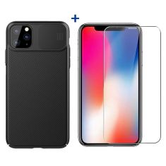 NILLKIN Shockproof Slide Camera Cover Protective Case + Bakeey Anti-explosion Tempered Glass Screen Protector for iPhone 11 Pro 5.8 inch