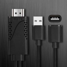 Bakeey 2in1 USB Female to HDTV Male Mobile Phone Screen Projector Adapter Charging Cable for Apple Android Smart Phone for Samsung S10 for iPhone 11 Pro Max HUAWEI Xiaomi