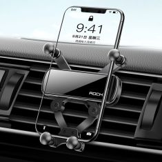 Rock Mini Gravity Linkage Automatic Linkage Air Vent Car Phone Holder For 4.5-6.5 Inch Smart Phone For iPhone 11 Pro Max For Samsung Note 10+ Xiaomi Redmi Note 8 Pro
