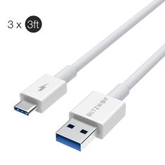 3 x Blitzwolf BW-TC18 TPE 5A SuperCharge QC3.0 USB Type-C Charging Data Cable 0.9m for HUAWEI P30 Pro Mate20 Pro P20 Nova 5i P10