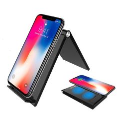 7.5W/10W Foldable QI Wireless Charger Holder Two Coils for Samsung S8 Note 8 Xiaomi