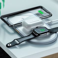 HOCO CW24 3 in 1 Wireless Charger Fast Charging Phone Charger Earbuds Charger Watch Charger For Qi-enabled Devices for iPhone 11 Apple Watch Series 5 Apple AirPods Pro