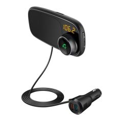 Bakeey QC 3.0 LED Display Fast Charging Car Charger bluetooth FM Transmitter Magnetic Phone Holder MP3 Music Player For iPhone XS 11Pro Huawei P30 Pro Mate 30 5G