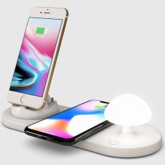 Bakeey 10W 3 In 1 Mushroom Night Light Quick Charging Wireless Charger For iPhone 11 Pro XS Huawei P30 Xiaomi Mi9 S10+ Note 10
