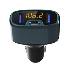 Bakeey 18W PD Dual USB bluetooth Intelligent Digital Display Fast Charging FM Transmitter Car Charger Hands Free Call MP3 Player For iPhone 8 Plus XS 11Pro Huawei P30 Mate 30 5G