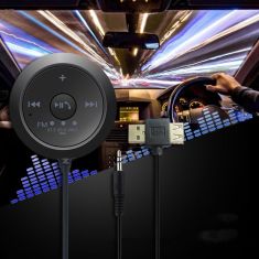 Bakeey Wireless bluetooth 5.0 3.5mm AUX Music Receiver LED Indicator Adapter Support U Disk MP3 Player FM Transmitter