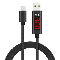 Bakeey 3A Type C Digital Voltage Current LED Display Nylon Data Cable 1M for Samsung S8 Xiaomi 6