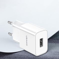 USAMS 3A Fast Charging EU USB Charger For iPhone X XS Oneplus Pocophone HUAWEI P20 Mate20 XIAOMI MI9 S10 S10+