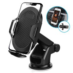 ELEGIANT 2 In 1 Car Air Vent Dashboard Suction Cup Car Phone Holder For 4.0 Inch - 6.5 Inch Smart Phone iPhone XS Max Samsung Galaxy S10 Plus
