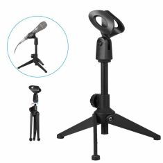 Adjustable Metal Desktop Table Mic Microphone Holder Clamp Clip Holder Stand Tripod