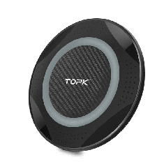 TOPK 10W 5W Wireless Charger Charging Pad With LED Light For iPhone XS MAX XR Note 9 S9 Xiaomi Mix 3