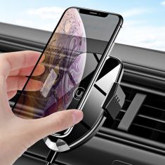 USAMS Intelligent Automatical Lock 10W Qi Wireless Fast Charge Car Mount Air Vent Holder for Mobile Phone