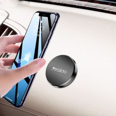 Yesido C38 Mini Round Plate Magnetic Dashboard Car Phone Holder Car Mount For 4.0-7.0 Inch Smart Phone for iPhone 11 Pro Max for Samsung S20 Ultra Xiaomi Mi9