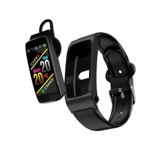 Bakeey K11 bluetooth Earphone Wristband Voice Control Heart Rate 10 Sports Mode WhatsApp Reminder Smart Watch