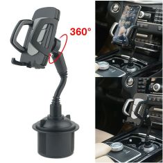 Universal 360 Adjustable Car Mount Gooseneck Cup Car Phone Holder Cradle For Cell Phone