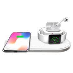Bakeey 3in1 10W Qi LED Indicator Quick Charger Wireless Charging Dock Station for iPhone 11 TWS Airdots SmartWatch for Samsung S10+ HUAWEI Xiaomi