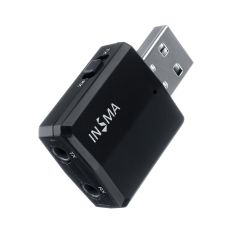 INSMA 3 in 1 bluetooth 5.0 Wireless AUX Audio Adapter Transmitter Receiver 3.5mm Music AUX for Computer PC Car Kit