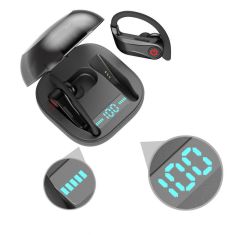 Q62 TWS bluetooth 5.0 Wireless Stereo Hanging Earphone Three Power Display Volume Control Sports Headphones for Xiaomi