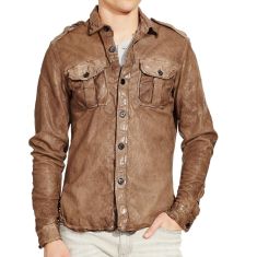 Brown Men Lambskin Leather Jacket - Best Quality Leather