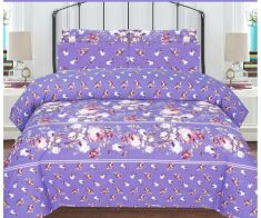  3 Piece Printed Quilt Set Cotton-Polyester Bedspread with quilt cover and pillow cover