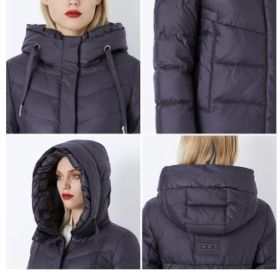 Winter Women's Jacket Thick Layer Bio Fluff a Sewn Hood Warm Women's Coat