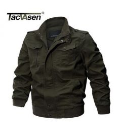 TACVASEN Military Jacket Men Winter Cotton Jacket Coat Army Men's Pilot Jacket Air Force
