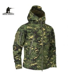 Mege Brand Clothing Autumn Men's Military Camouflage Fleece Jacket Army 