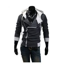Casual Cardigan Men Hoodie Sweatshirt Long Sleeved Slim Fit Male Zipper Hoodies