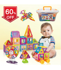 Magnetic Blocks Model Building Construction Educational Bricks DIY Plastic Magnet Toys