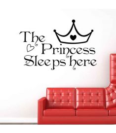 The Princess Sleeps Here Vinyl Wall Stickers Decals Art Wallpapers