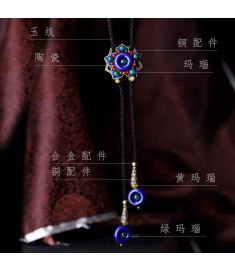 Fashion flowers jewelry nature green agate vintage choker necklace