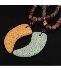 New 2 designs sandalwood ethnic necklace , lover Nepal jewelry clay fish pendants,ethnic jewelry vintage necklace pendants