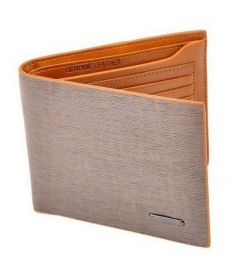 Men Leather Wallet Pockets Card Clutch Bifold Purse Light Brown