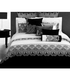 Classic Retro printing duvet/quilt cover king queen size 4pcs black white bedlinen bed sheet cotton bedclothes bedding sets