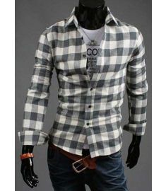 Stitching Striped Shirt Men Short Sleeve Camisa Jeans