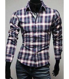 Stitching Striped Shirt Men Short Sleeve Camisa Jeans