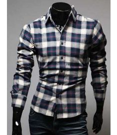 Stitching Striped Shirt Men Short Sleeve Camisa Jeans