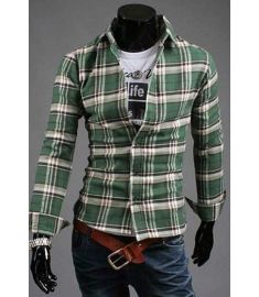 Stitching Striped Shirt Men Short Sleeve Camisa Jeans