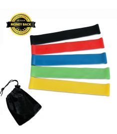 Pack of 5 - Resistance Exercise Bands - Home Exercise 