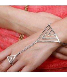 Triangle Hand Bracelet Finger Bangle Slave Chain