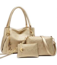 3 Sets Women Bag Leather Handbags