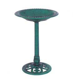 Outdoor Garden Green Pedestal Bird Bath Feeder