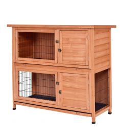 48" Wooden Outdoor Rabbit House Hutch with Ladder