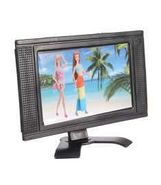 Plastic Toy Flat Screen Furniture For Dollhouse Detachable LCD TV Televi