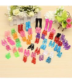 60 Pairs Trendy Multiple Styles Heels Sandals Doll