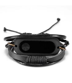 Leather Bracelet Replacement Wrist Strap for Xiaomi Mi Band 2 Smart Wristband