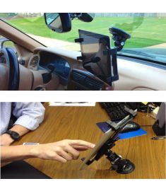 360 Rotating Car Wind Shield Desk Mount Bracket Holder For iPad