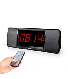 LEADSTAR HiFi Dual Unit Wireless bluetooth Speaker LED Display Alarm Clock 1800mAh TF Card Subwoofer